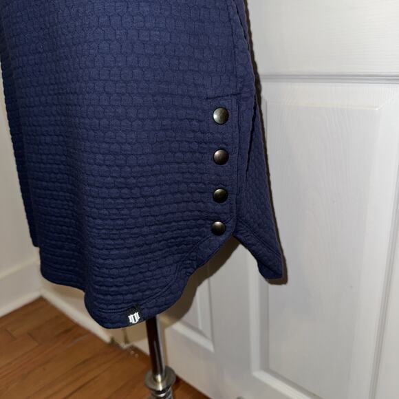 Eleven By Venus Williams Sideline Snap Dress Admiral Navy Size M Tennis Texture - Picture 3 of 7